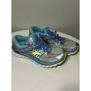 Brooks Womens Glycerin 14 Running Shoes 1202171B151 Size 9.5 Silver/Teal/Lime
